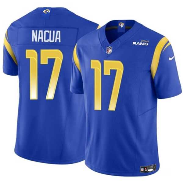 Men & Women & Youth Los Angeles Rams #17 Puka Nacua Blue 2023 F.U.S.E. Vapor Untouchable Jersey->new england patriots->NFL Jersey